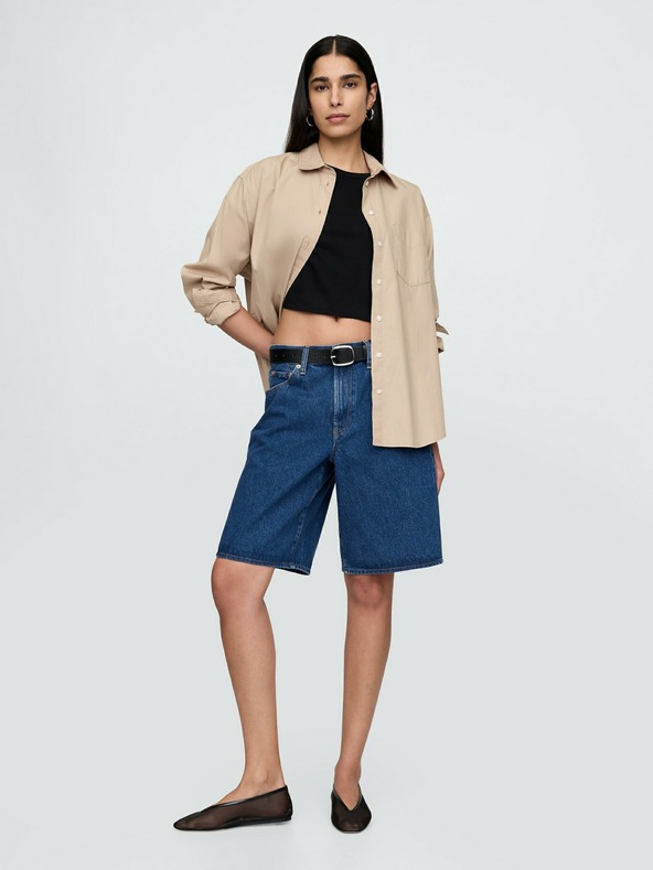 GAP Džínsové kraťasy Mid Rise Longline GAP