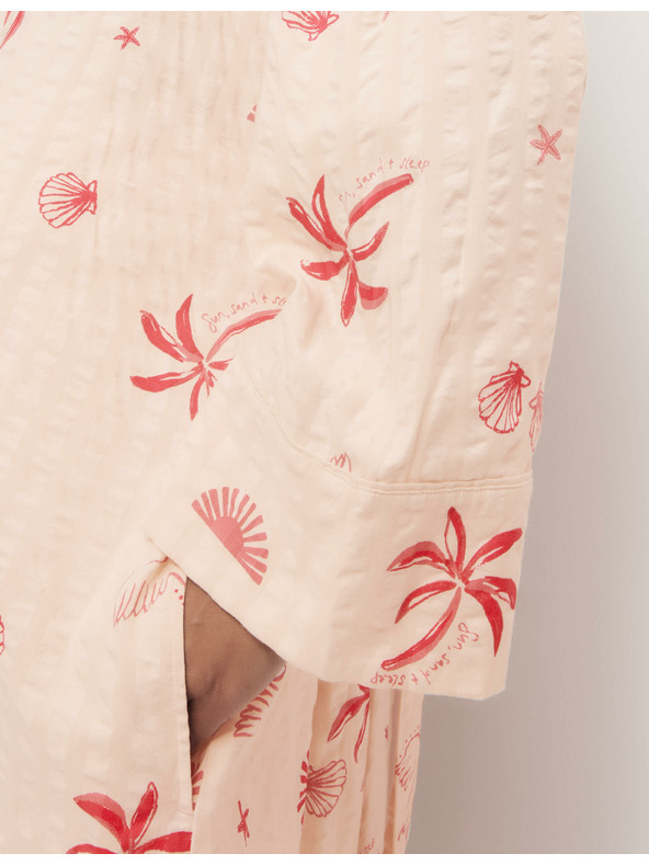 Marks & Spencer Mačkaný zavinovací župan s vysokým podielom bavlny Marks & Spencer ružová