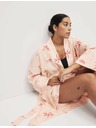 Marks & Spencer Mačkaný zavinovací župan s vysokým podielom bavlny Marks & Spencer ružová