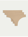 Marks & Spencer Tanga bez viditeľných lemov, sada 3 ks Marks & Spencer béžová