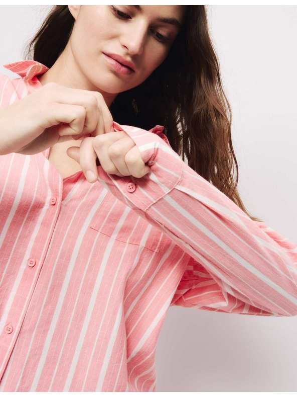 Marks & Spencer Krátka pruhovaná súprava, z čistej bavlny batist Marks & Spencer oranžová