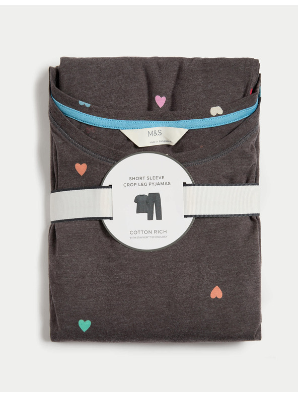 Marks & Spencer Pyžamová súprava s potlačou a vysokým podielom bavlny Marks & Spencer sivá