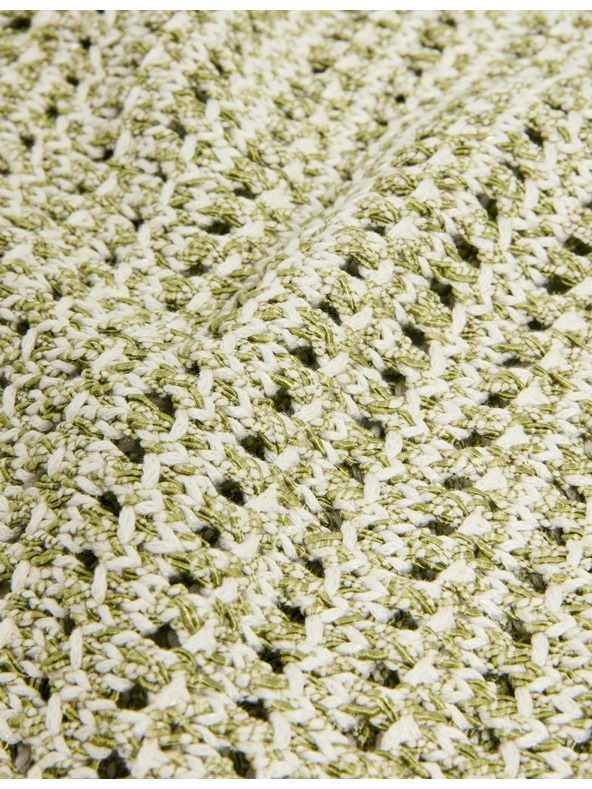 Marks & Spencer Pletená vesta úzkeho strihu so standing golierom, s bavlnou Marks & Spencer zelená