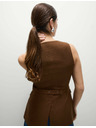 Marks & Spencer Vesta s miernym podielom ľanu Marks & Spencer hnedá