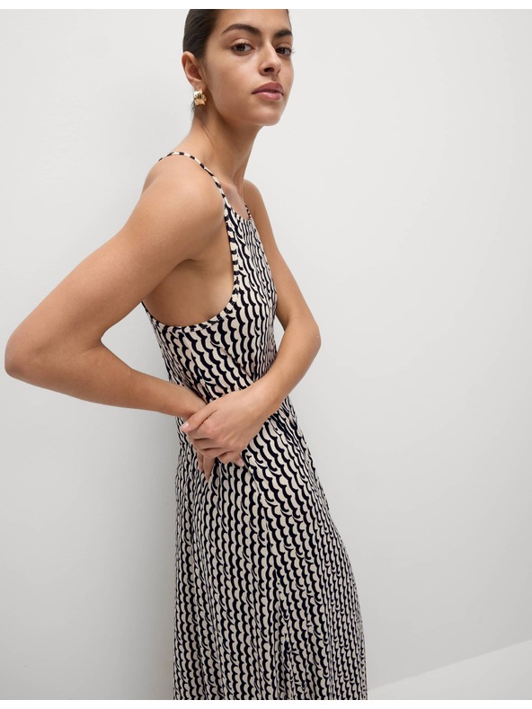 Marks & Spencer Žerzejové plážové midi-maxi šaty s potlačou Marks & Spencer