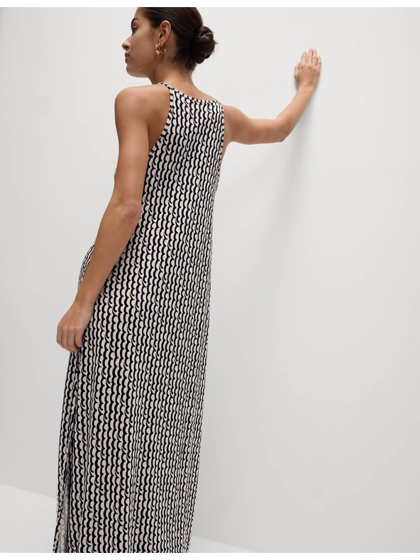 Marks & Spencer Žerzejové plážové midi-maxi šaty s potlačou Marks & Spencer