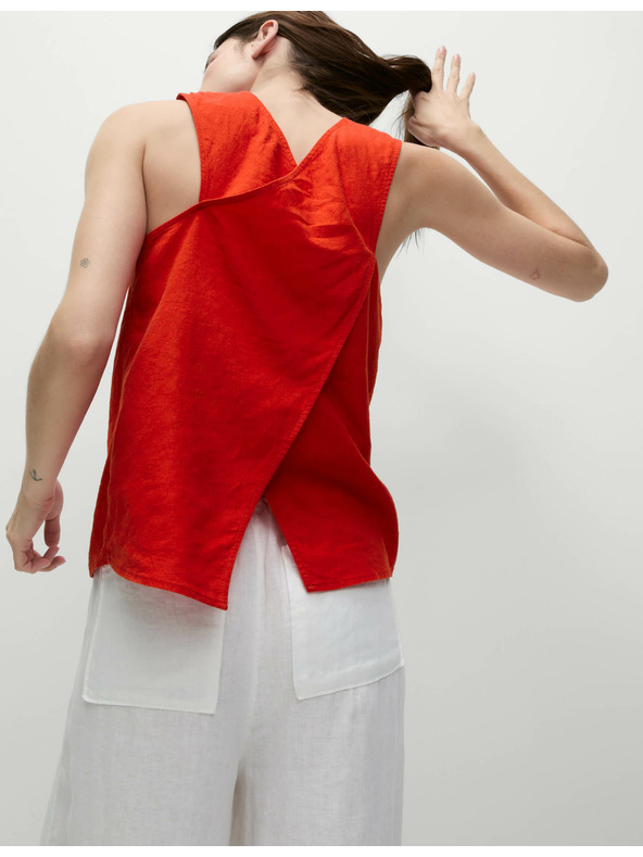 Marks & Spencer Tielko s prekrížením vzadu a vysokým podielom ľanu Marks & Spencer