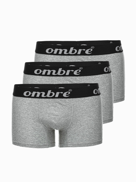 Ombre Clothing Šedé pánske boxerky - 3 balenia Ombre Clothing U159
