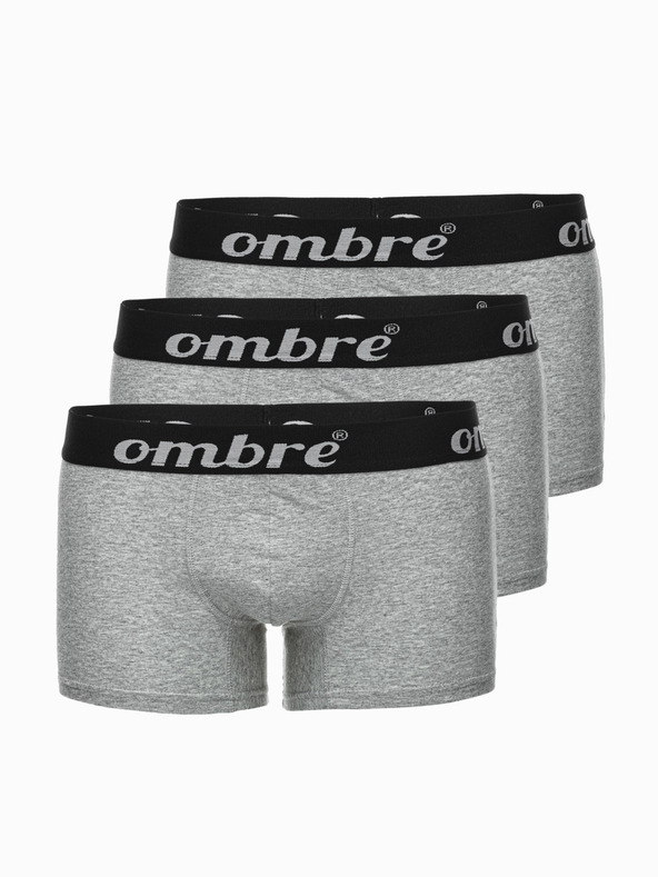 Ombre Clothing Šedé pánske boxerky - 3 balenia Ombre Clothing U159