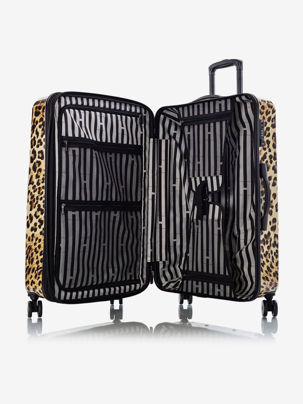 Heys Čierno-hnedý cestovný kufor Heys Brown Patterned L