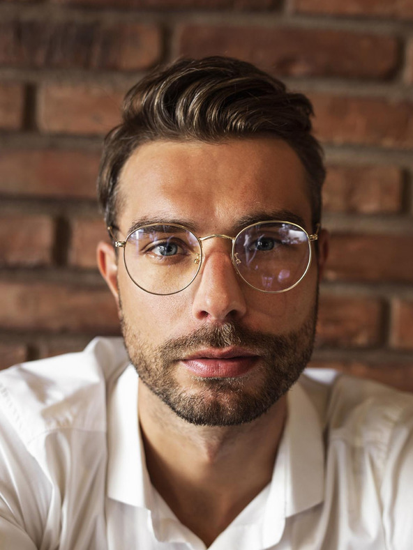 VEYREY VeyRey Modré okuliare blokujúce svetlo Oval Curda