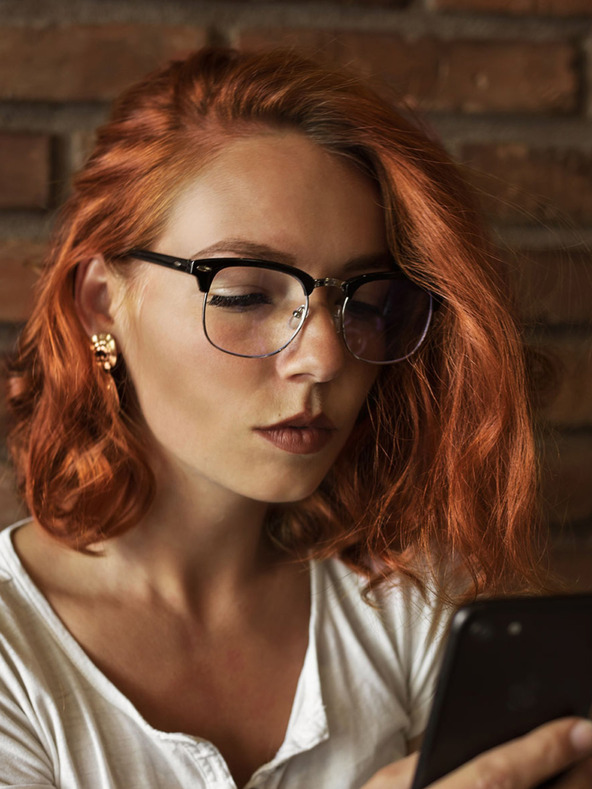 VEYREY VeyRey Blue Light Blocking Glasses Semi-Framed Gadson Black