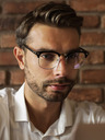 VEYREY VeyRey Blue Light Blocking Glasses Semi-Framed Gadson Black