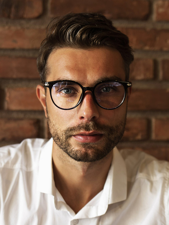 VEYREY VeyRey Modré okuliare blokujúce svetlo Nerd Drury Black