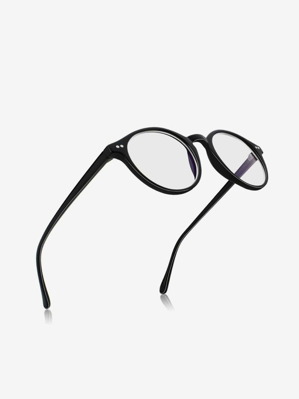 VEYREY VeyRey Modré okuliare proti svetlu oválne Justyn čierne