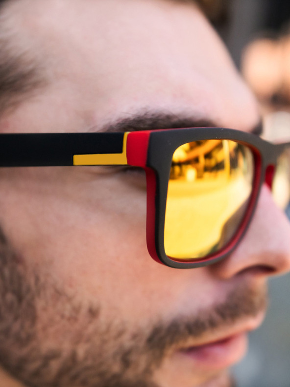 VEYREY Čierne pánske slnečné polarizačné okuliare VeyRey Teo