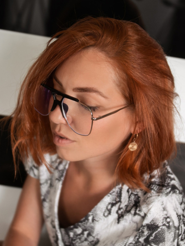 VEYREY VeyRey Asa strieborné modré slnečné okuliare blokujúce svetlo