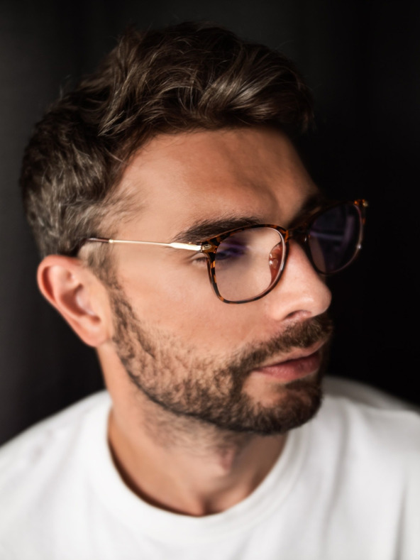 VEYREY VeyRey Okuliare blokujúce modré svetlo štvorcové Orvar hnedé