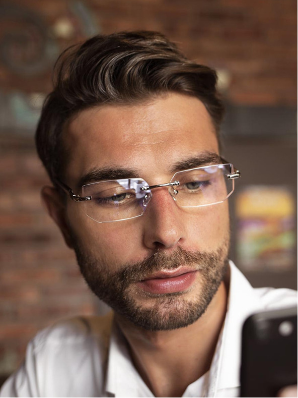 VEYREY Okuliare blokujúce modré svetlo v striebornej farbe VeyRey Sallis