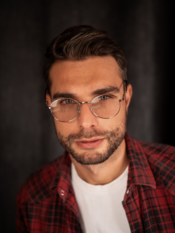 VEYREY Modré okuliare blokujúce svetlo v striebornej farbe VeyRey Deug