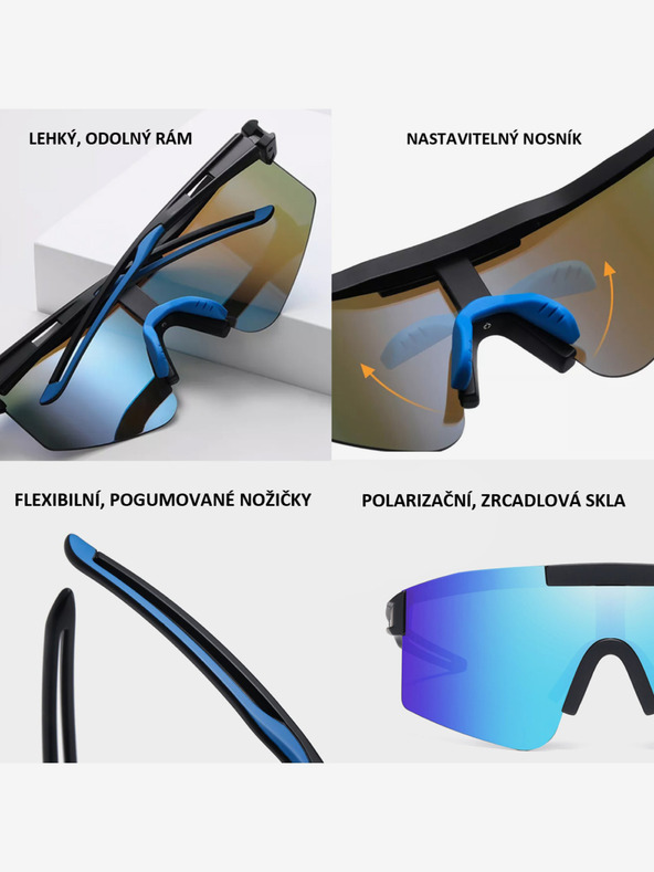 VEYREY Oranžové unisex polarizačné športové slnečné okuliare VeyRey Tarik