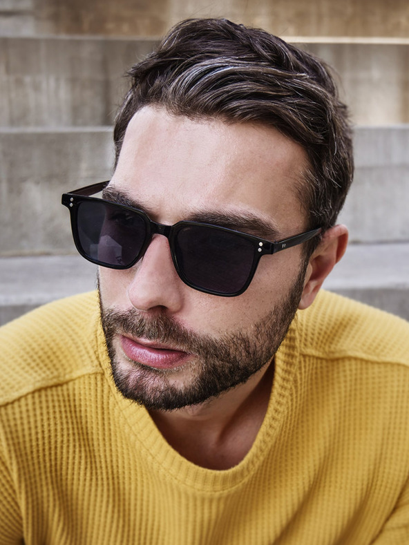 VEYREY Čierne unisex polarizačné slnečné okuliare VeyRey Parisse