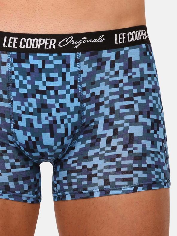 Lee Cooper Súprava troch pánskych boxeriek v modrej, fialovej a červenej farbe Lee Cooper