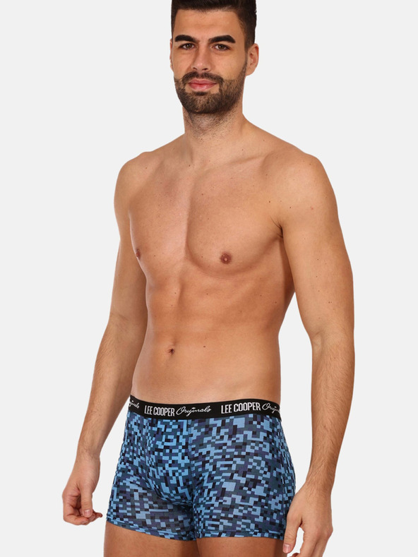 Lee Cooper Súprava troch pánskych boxeriek v modrej, fialovej a červenej farbe Lee Cooper