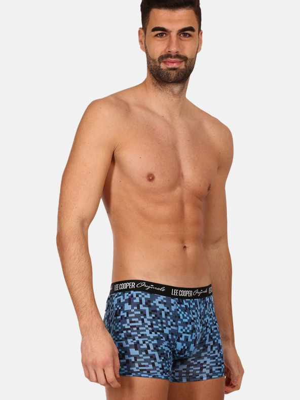 Lee Cooper Súprava troch pánskych boxeriek v modrej, fialovej a červenej farbe Lee Cooper