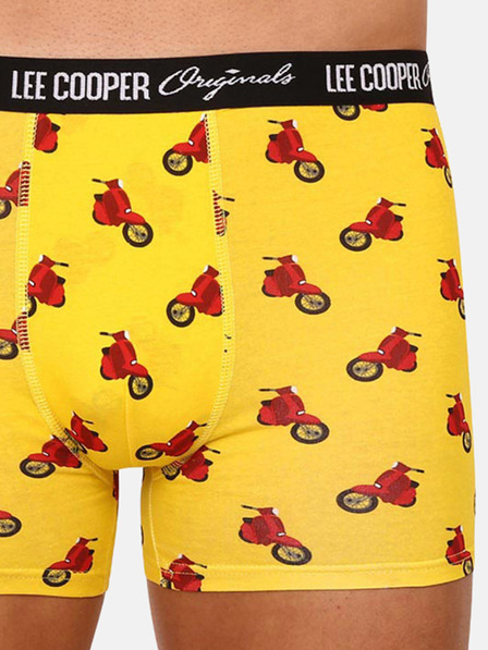 Lee Cooper Súprava piatich pánskych vzorovaných boxeriek v žltej, čiernej a modrej farbe od Lee Cooper