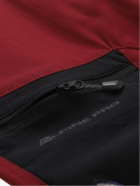 ALPINE PRO Červené dámske softshellové nohavice ALPINE PRO Spana