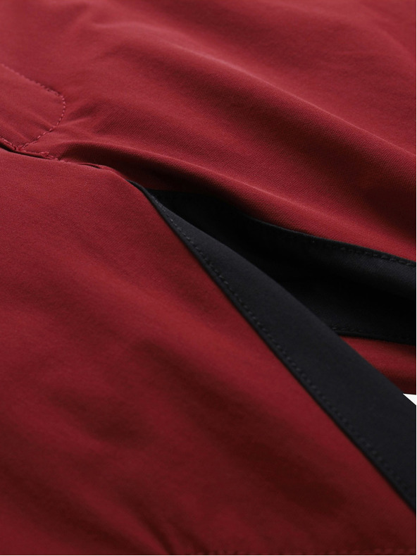 ALPINE PRO Červené dámske softshellové nohavice ALPINE PRO Spana