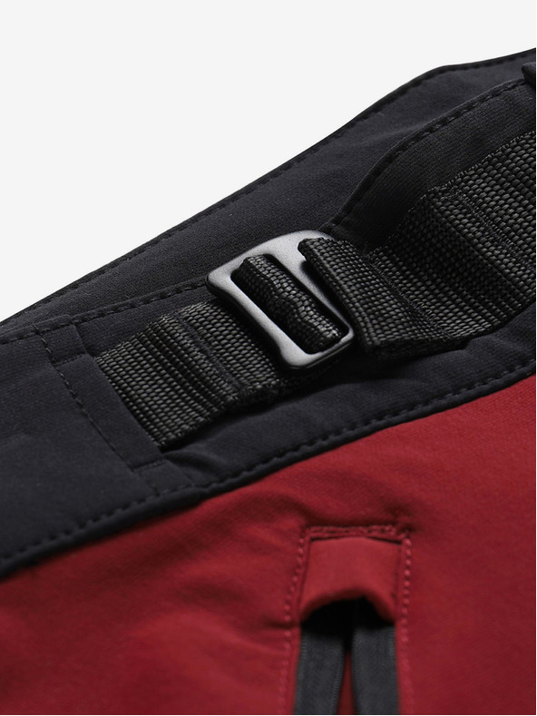 ALPINE PRO Červené dámske softshellové nohavice ALPINE PRO Spana