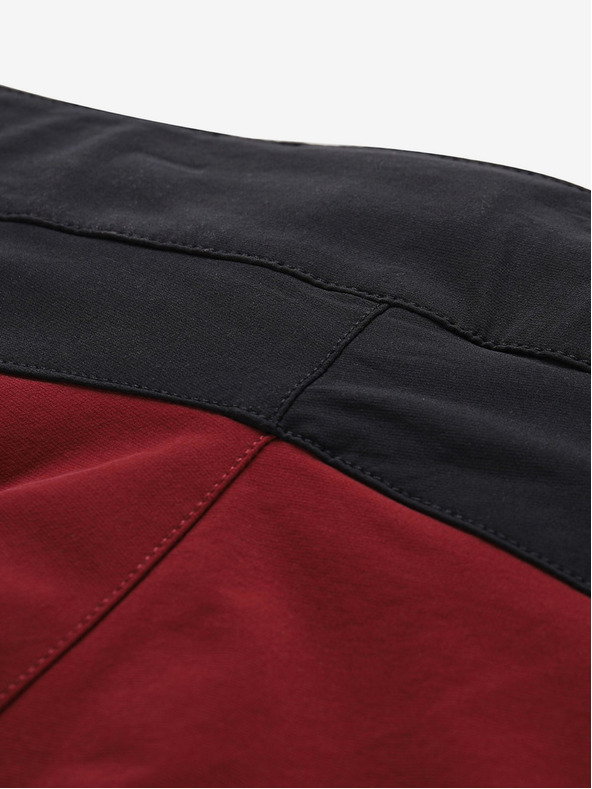 ALPINE PRO Červené dámske softshellové nohavice ALPINE PRO Spana