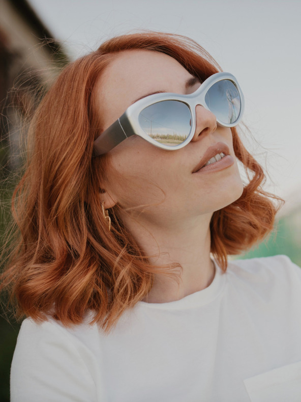 VEYREY Strieborné unisex športové slnečné okuliare VeyRey Gimphrailius