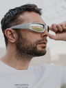 VEYREY Biele unisex športové slnečné okuliare VeyRey Steampunk Istephiel