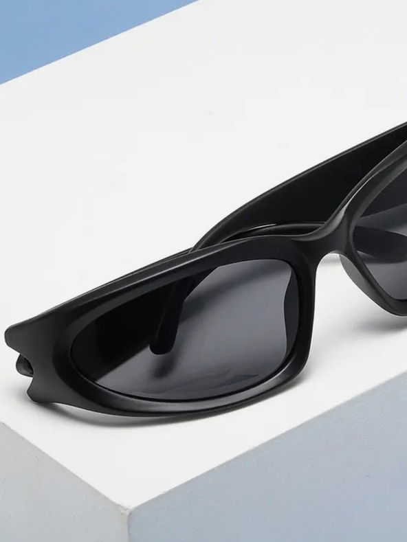 VEYREY Čierne unisex športové slnečné okuliare VeyRey Steampunk Yolzalgil