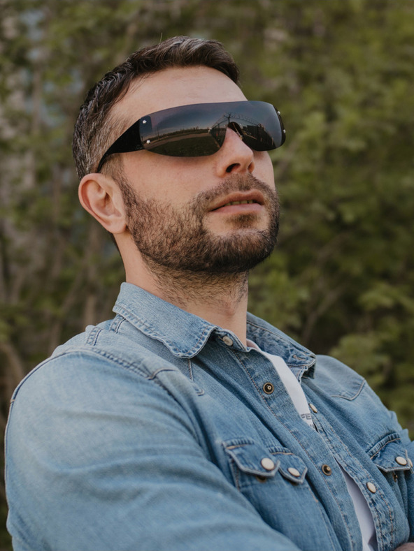 VEYREY Čierne unisex slnečné okuliare VeyRey Binneon