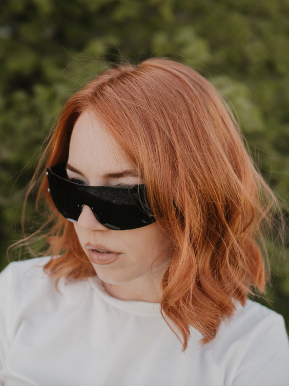 VEYREY Čierne unisex slnečné okuliare VeyRey Binneon