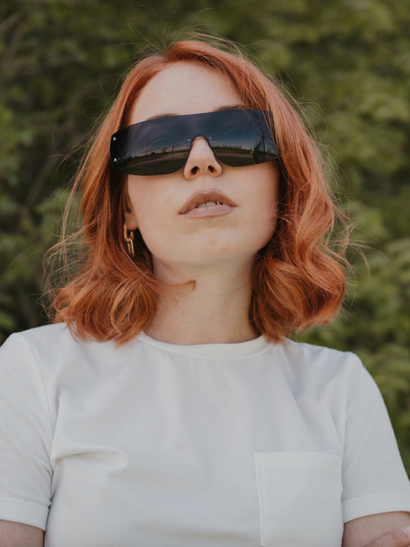 VEYREY Čierne unisex slnečné okuliare VeyRey Binneon