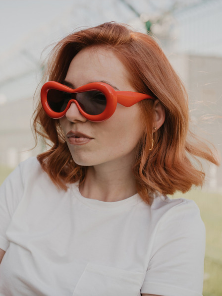 VEYREY Červené unisex slnečné okuliare VeyRey Sumphreon