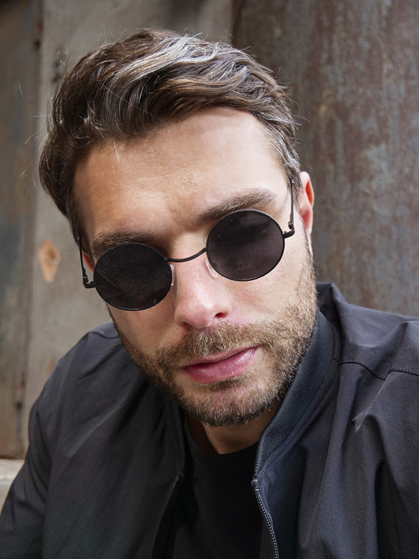 VEYREY Čierne polarizačné slnečné okuliare Lenonky VeyRey Braam