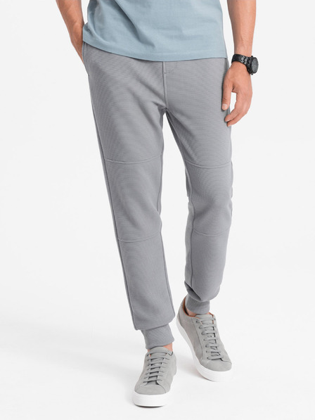 Ombre Clothing Šedé pánske základné tepláky Ombre Clothing Ottoman