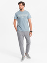 Ombre Clothing Šedé pánske základné tepláky Ombre Clothing Ottoman