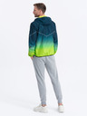 Ombre Clothing Zelená a petrolejová pánska športová bunda Ombre Clothing