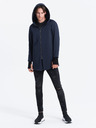 Ombre Clothing Tmavomodrá pánska mikina s kapucňou Ombre Clothing