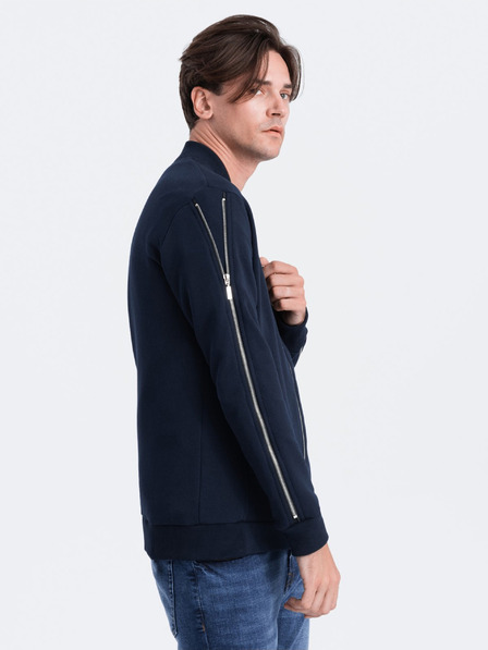 Ombre Clothing Tmavomodré pánske bombery Ombre Oblečenie AMSTERDAM