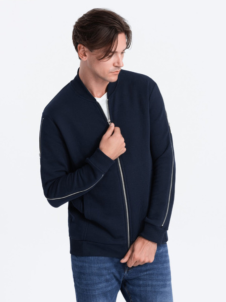 Ombre Clothing Tmavomodré pánske bombery Ombre Oblečenie AMSTERDAM