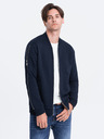 Ombre Clothing Tmavomodré pánske bombery Ombre Oblečenie AMSTERDAM