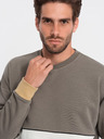 Ombre Clothing Bielo-sivá pánska mikina Ombre Clothing